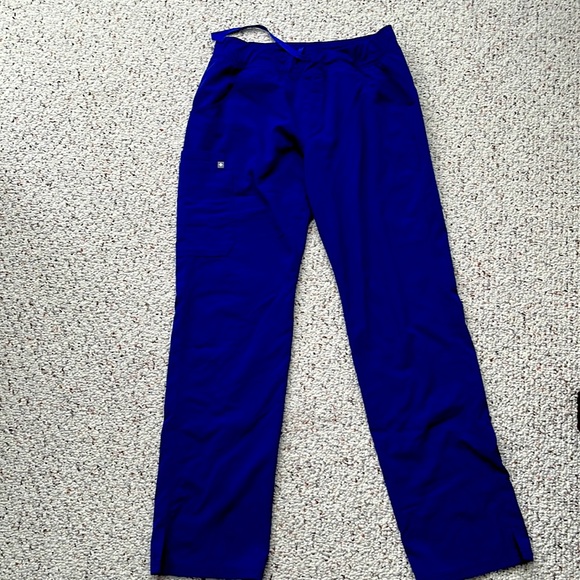 Figs Pants & Jumpsuits Figs Retired Royal Blue Cargo Scrub Pant